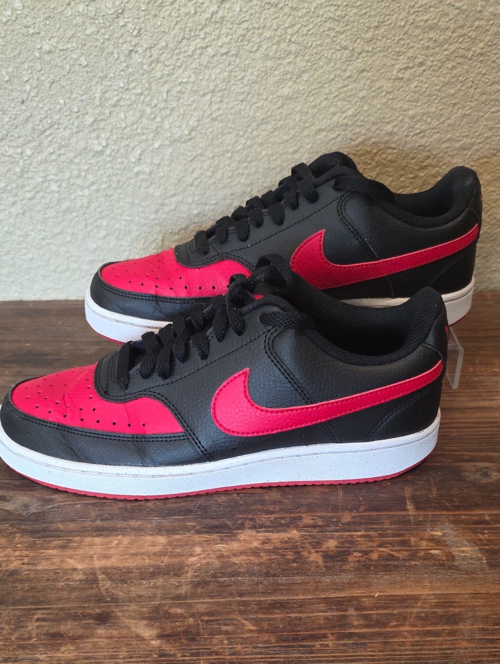 Nike Court Vision Lo Next Nature Basketball Sneaker Black University Red White